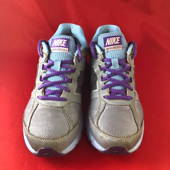 Nike Air Relentless 3 Gray Blue Running Shoes 8 - Picture 2 of 12